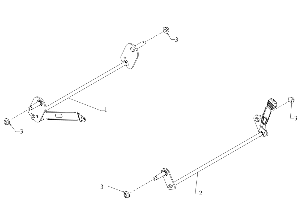 Axle Assembly Diagram and Parts List for SC100HW (11AB9M5710)(2019) Cub Cadet Lawn Mower